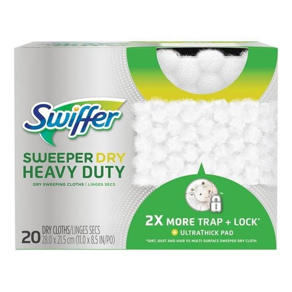 Swiffer Swiffer 1899970 11 x 8.5 in. Heavy Duty Cloth Refill Pad - 20 Count 1899970